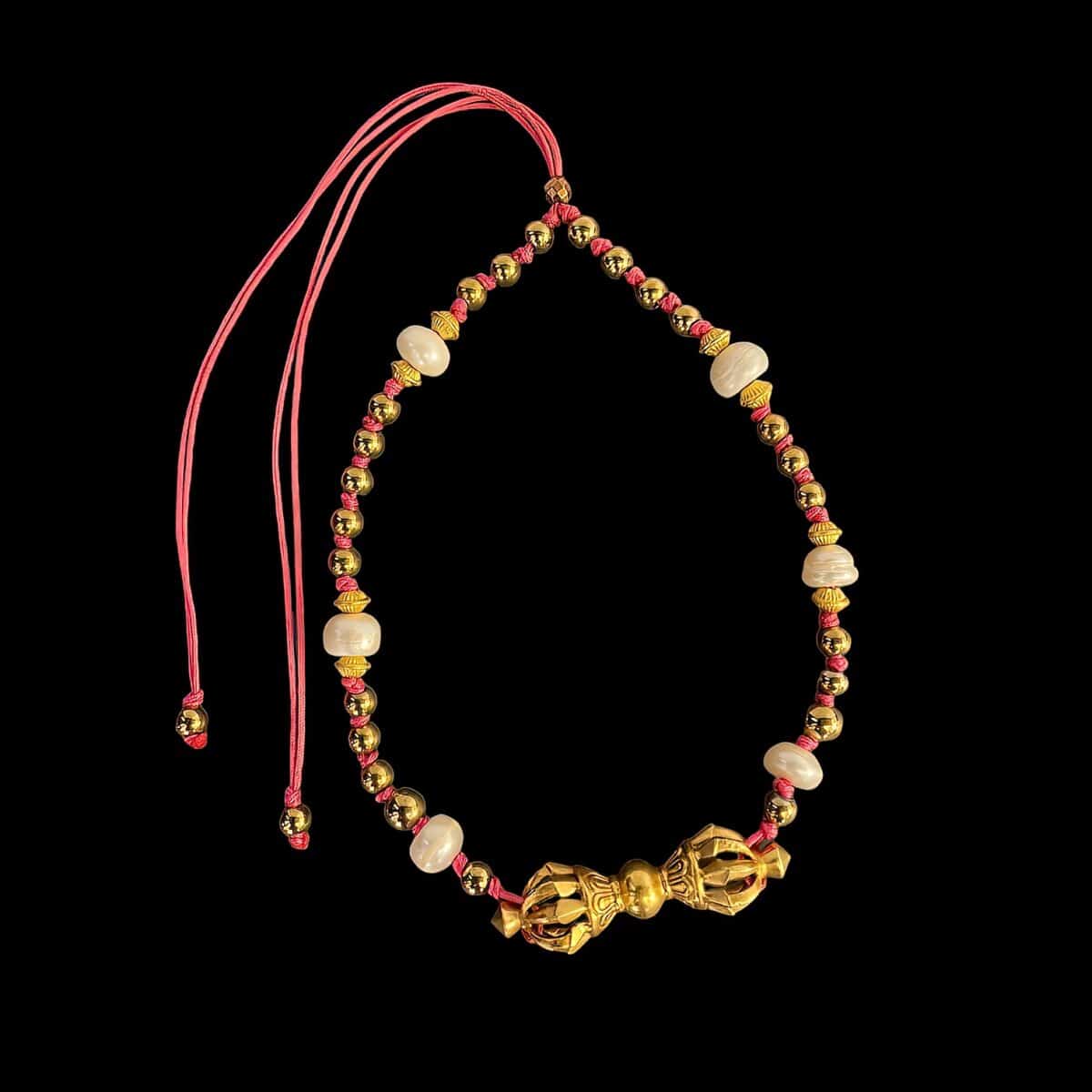 choker UNIQUE Dorje pearl fil rose