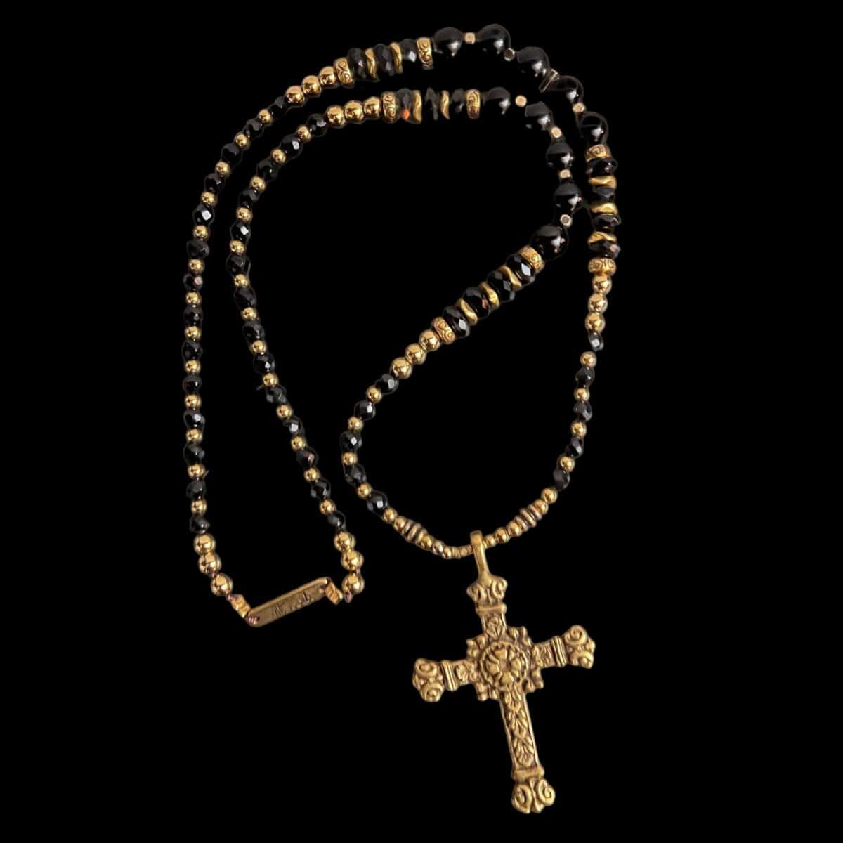 collier SPIRITUALITY croix fleur ELEGANCE